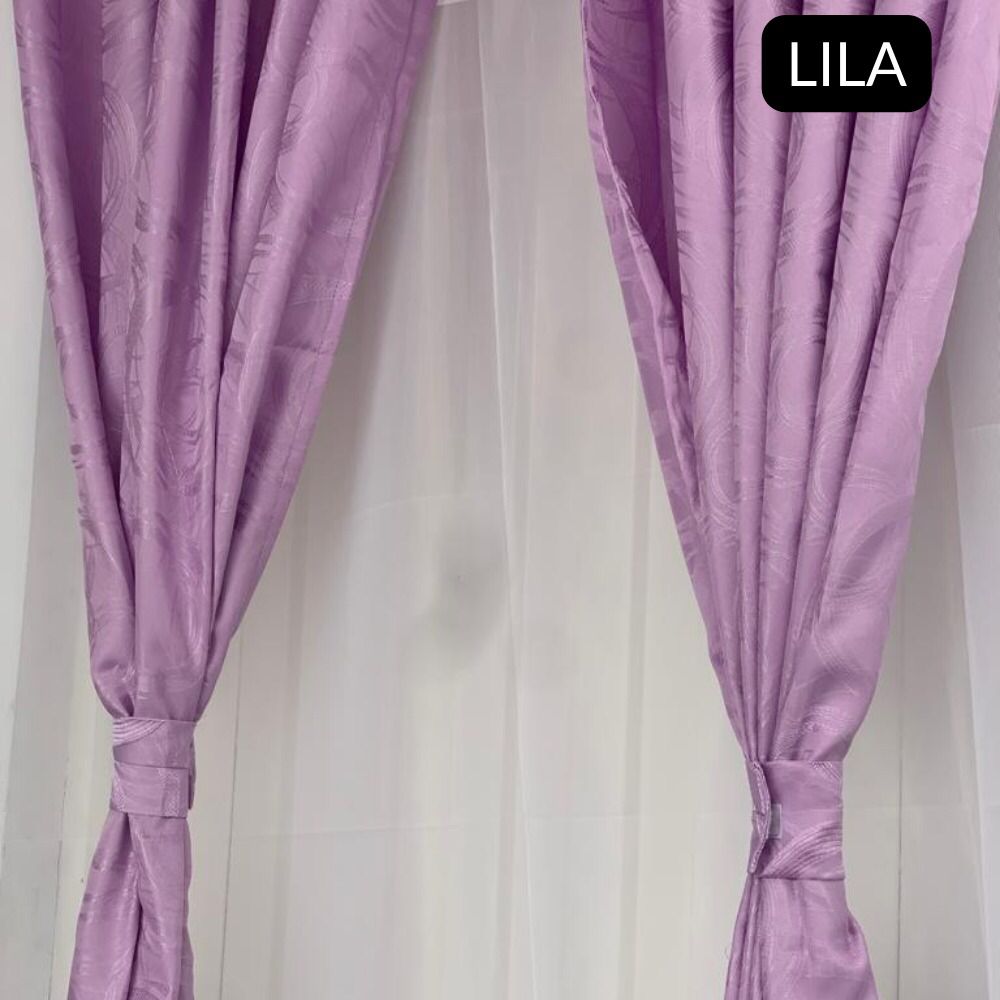 Cortina Jaquard Lila De 280cm